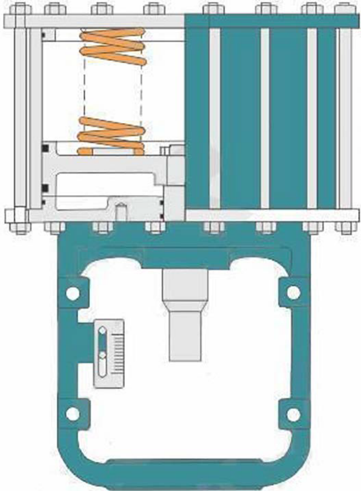 Linear Stroke Pneumatic Piston Actuator Parameter Diagram