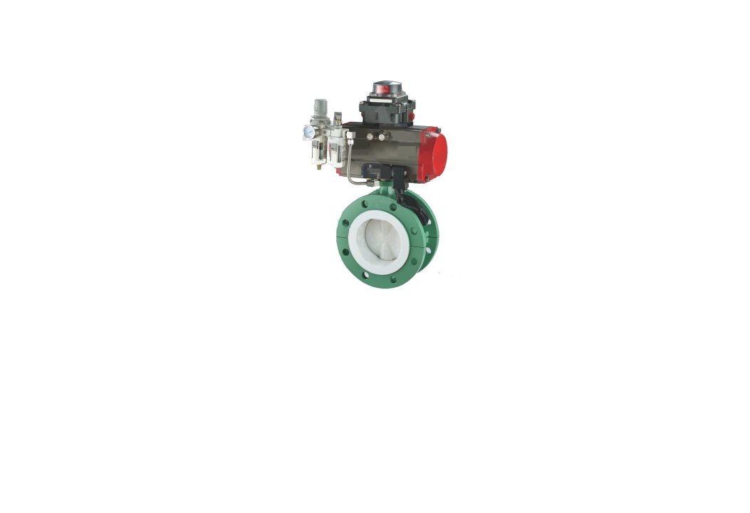 Pneumatic Fluorine Lining Control Butterfly Valve